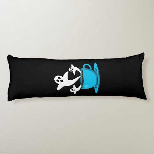 Een beker van een keukenkoffie lichaamskussen (Achterkant)