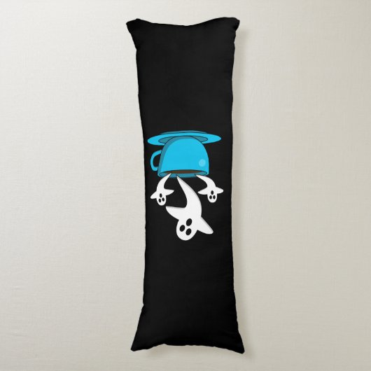 Een beker van een keukenkoffie lichaamskussen (Voorkant Verticaal)