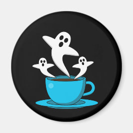 Een beker van een keukenkoffie magneet