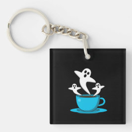 Een beker van een keukenkoffie sleutelhanger