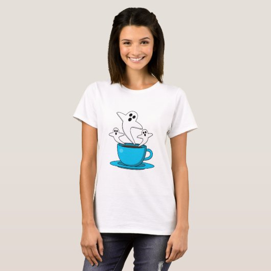 Een beker van een keukenkoffie t-shirt (Voorkant volledig)