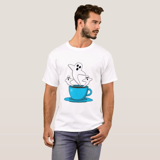 Een beker van een keukenkoffie t-shirt (Voorkant volledig)