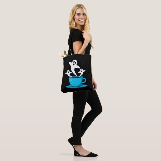 Een beker van een keukenkoffie tote bag (Op model)