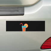 Een beker van oranje sap bumpersticker (Op auto)