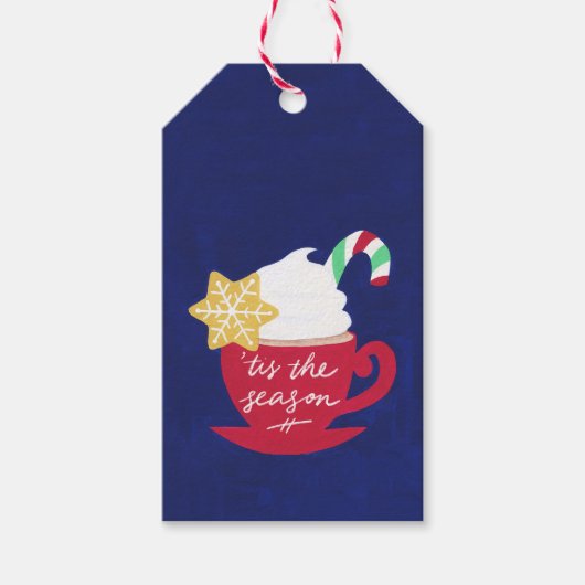 Een beker van 'Tis het seizoen Cadeaulabel (Voorkant)