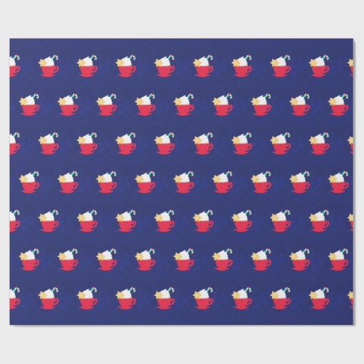 Een beker van 'Tis het seizoen Cadeaupapier (Vlak)