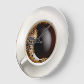 Een Beker van Zwarte Koffie Grote Klok (Hoek)