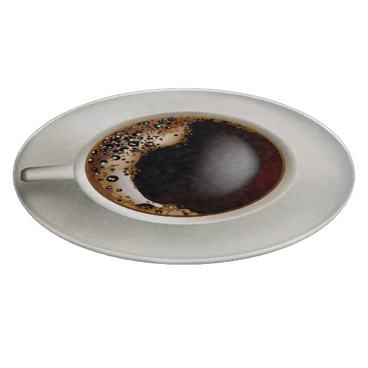 Een Beker van Zwarte Koffie Snijplank (Hoek)