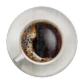 Een Beker van Zwarte Koffie Snijplank (Voorkant)