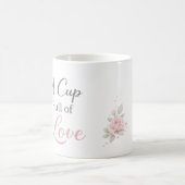 Een beker vol liefde mok | Gepersonaliseerd bloeme (Center)