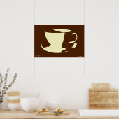 Eén bekerkoffie-poster poster (Keuken)