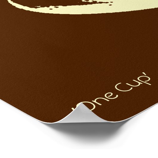 Eén bekerkoffie-poster poster (Hoek)