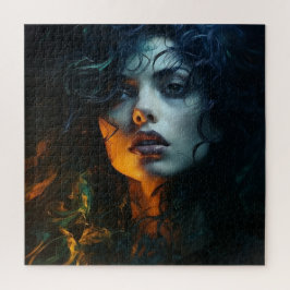 Een beklijvend portret van een vrouw legpuzzel