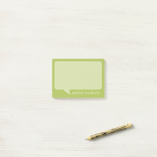 Een bel van de Bespreking met Gepersonaliseerde Na Post-it® Notes (Op bureau)