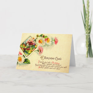 Een Belated Birthday Wish 1910 Vintage Kaart