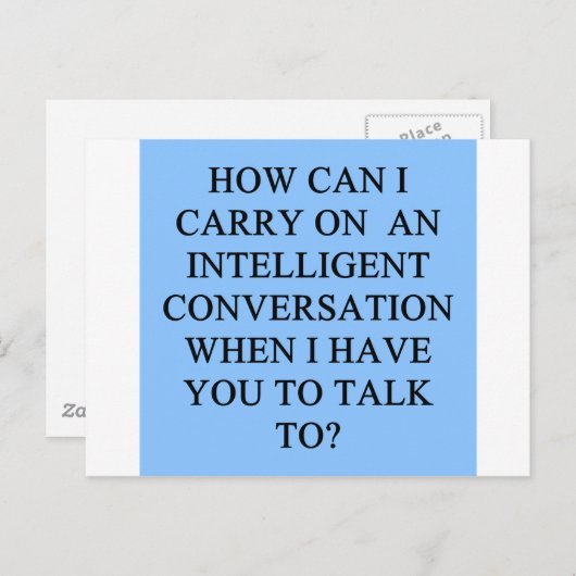 een belediging voor een grappig gesprek briefkaart (Voorkant / Achterkant)