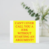 een belediging voor eikels briefkaart (Staand voorkant)