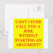 een belediging voor eikels briefkaart (Voorkant / Achterkant)