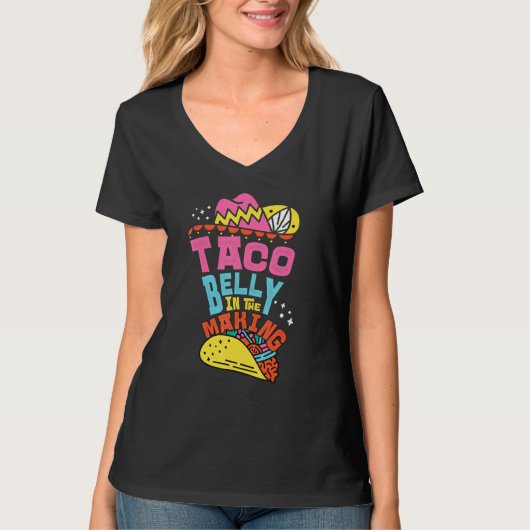 Een Belly Ful Tacos I Fiesta Cinco de Mayo Costum T-shirt (Voorkant)