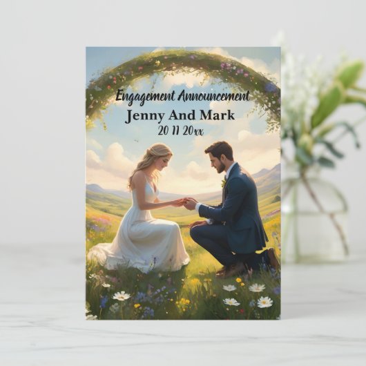 Een belofte voor altijd: het Verloving Kaart (Staand voorkant)