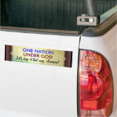 ÉÉN BENAMING ONDER GOD-bumpersticker Bumpersticker (Op Truck)