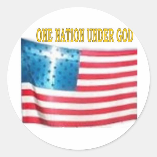 ÉÉN BENAMING ONDER GOD RONDE STICKER (Voorkant)