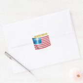 ÉÉN BENAMING ONDER GOD RONDE STICKER (Envelop)