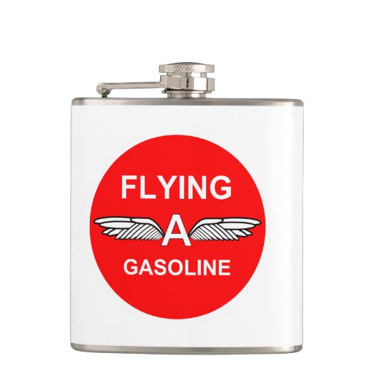 Een benzine vliegen heupfles (Voorkant)
