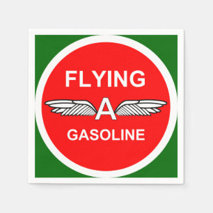 Een benzine vliegen servet