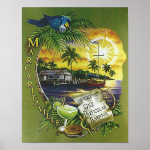 Eén bepaalde Harbour Jimmy Buffett Lyrics Poster