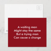 Een beproefd man motivatie briefkaart (Voorkant / Achterkant)