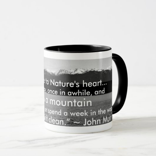 Een berg beklimmen mok (Voorkant rechts)