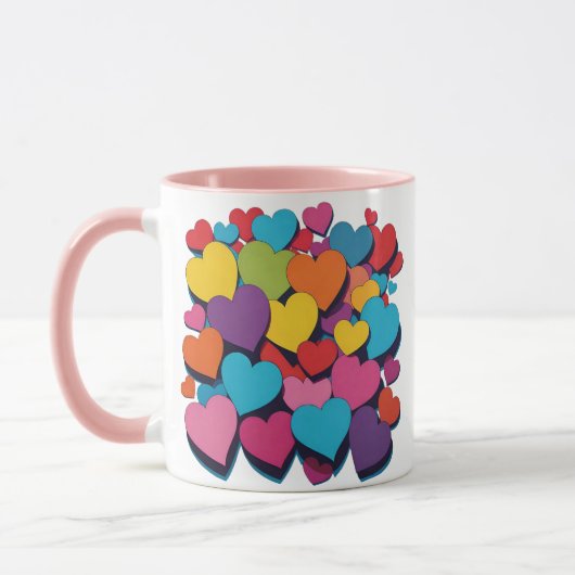 Een berg liefde gepersonaliseerde mok (Links)