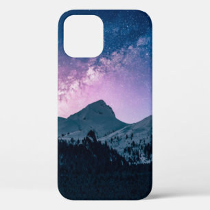 Een berg met een prachtige skyberg, nacht, sneeuw Case-Mate iPhone case