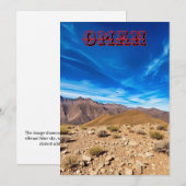 Een bergachtig Omaans terrein Feestdagenkaart (Voorkant / Achterkant)