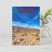 Een bergachtig Omaans terrein Feestdagenkaart (Staand voorkant)