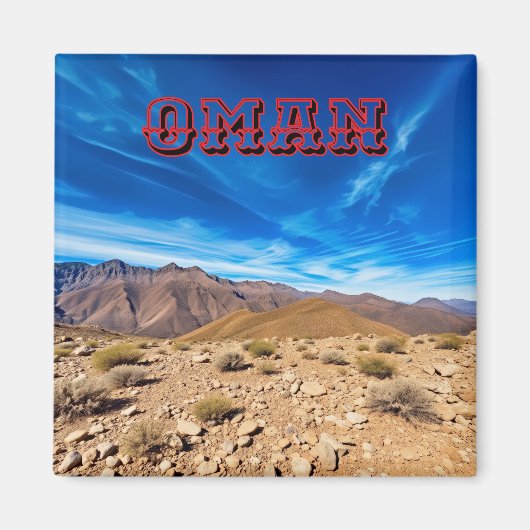 Een bergachtig Omaans terrein Magneet (Voorkant)
