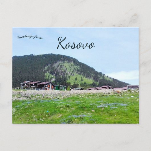 Een bergdorp in Kosovo Briefkaart (Voorkant)