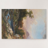 Een berglandschap met een smederij legpuzzel (Horizontaal)