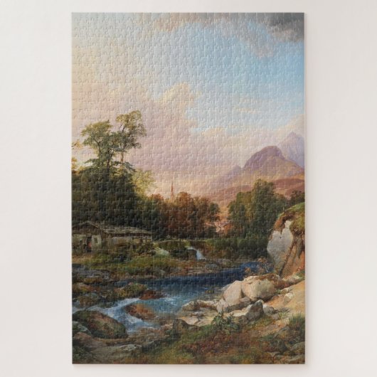 Een berglandschap met een smederij legpuzzel (Verticaal)