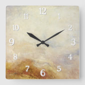 Een bergscène, Val d'Aosta - Joseph Mallord Vierkante Klok (Voorkant)