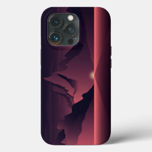 Een bergzonsondergang illustratie Case-Mate iPhone case