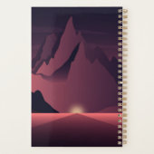 Een bergzonsondergang illustratie         planner (Achterkant)
