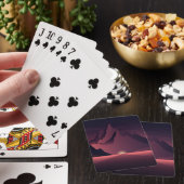 Een bergzonsondergang illustratie pokerkaarten (Insitu)