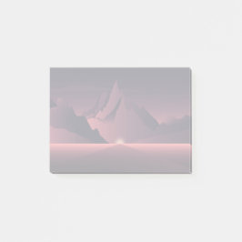 Een bergzonsondergang illustratie post-it® notes