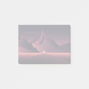 Een bergzonsondergang illustratie post-it® notes