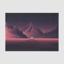 Een bergzonsondergang illustratie
