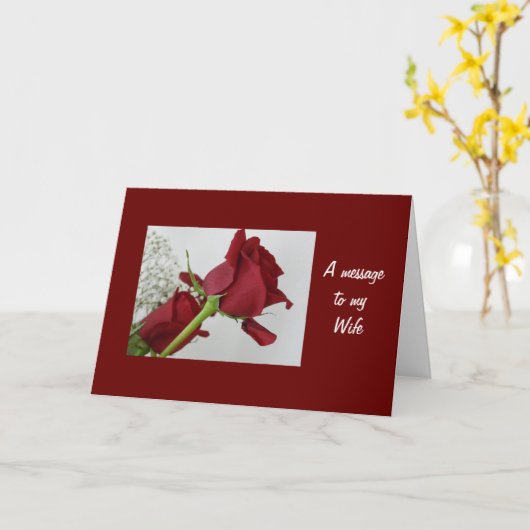 Een bericht aan mijn vrouw - Verjaardagsliefde Kaart (Gele Bloem)