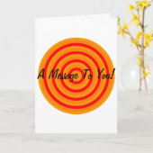 Een bericht aan u Concentric Wenskaart van Circles Kaart (Gele Bloem)