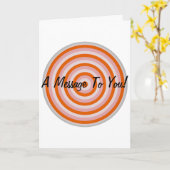 Een bericht aan u Concentric Wenskaart van Circles Kaart (Gele Bloem)